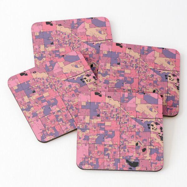 Item preview, Fort Collins Map Pattern in Purple & Pink designed and sold by PatternMaps.