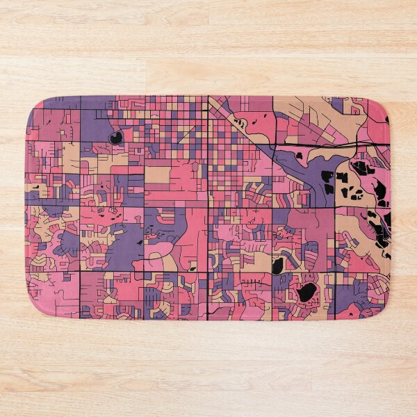 Item preview, Fort Collins Map Pattern in Purple & Pink designed and sold by PatternMaps.
