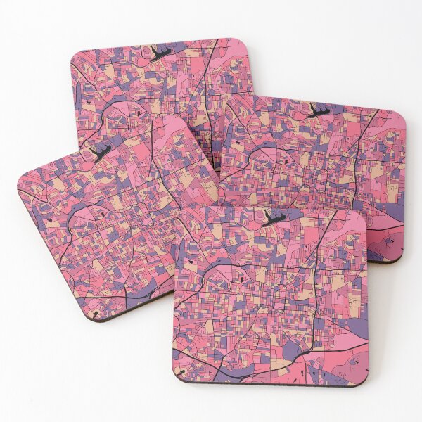 Item preview, Greensboro Map Pattern in Purple & Pink designed and sold by PatternMaps.