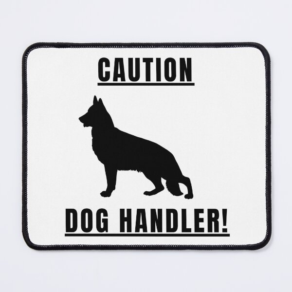 Item preview, Caution Dog Handler German Shepherd Dog Black Text Silhouette  designed and sold by GSDDESIGNMERCH.