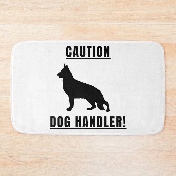 Item preview, Caution Dog Handler German Shepherd Dog Black Text Silhouette  designed and sold by GSDDESIGNMERCH.