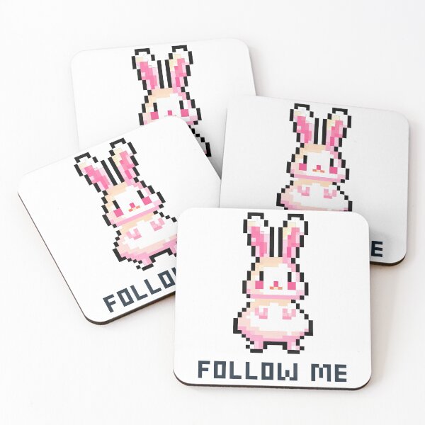 Item preview, Follow The White Rabbit - Wonderland Retro Pixel Art designed and sold by AeonAcademy.