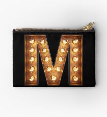 M Initial Neon Light Studio Pouch
