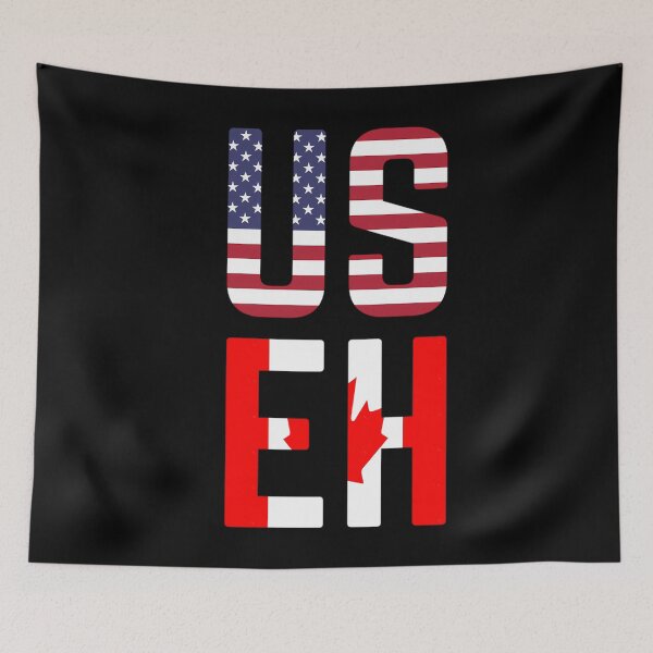 Item preview, USEH America Canada Flag Funny American Canadian  	 designed and sold by nichollamiel.