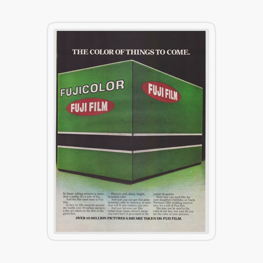 the color of things to come, fujifilm vintage ad | Greeting Card