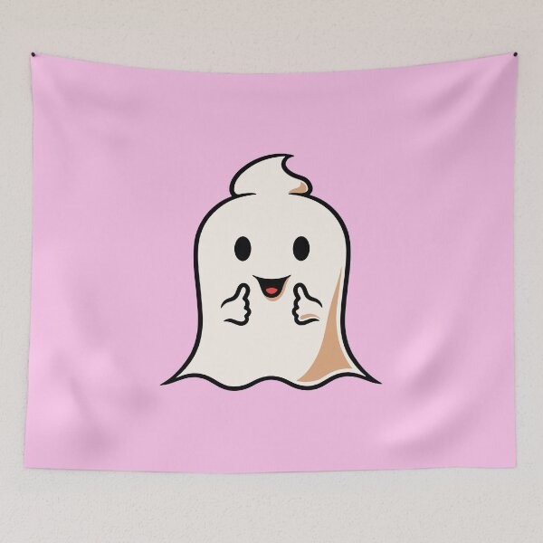 Item preview, Cute ghost smiling cartoon illustration designed and sold by cubbone.
