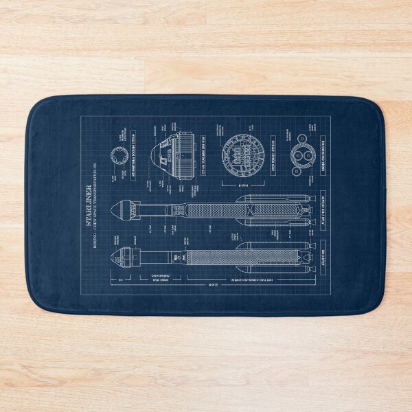 Item preview, STARLINER (CST-100) (Navy Blueprint. Vertical) designed and sold by BGALAXY.