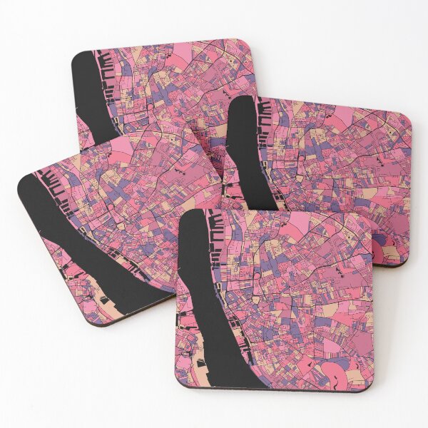 Item preview, Liverpool Map Pattern in Purple & Pink designed and sold by PatternMaps.