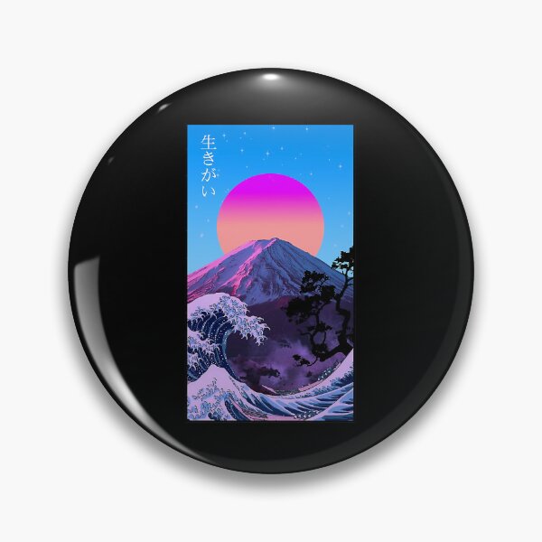 Item preview, Ikigai Fujiyama Retro Wave designed and sold by ky-cardina.