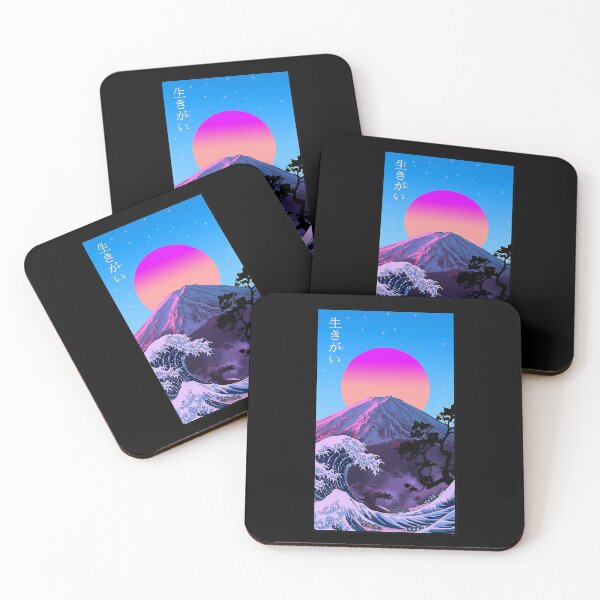 Item preview, Ikigai Fujiyama Retro Wave designed and sold by ky-cardina.