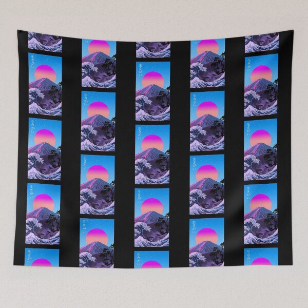 Item preview, Ikigai Fujiyama Retro Wave designed and sold by ky-cardina.