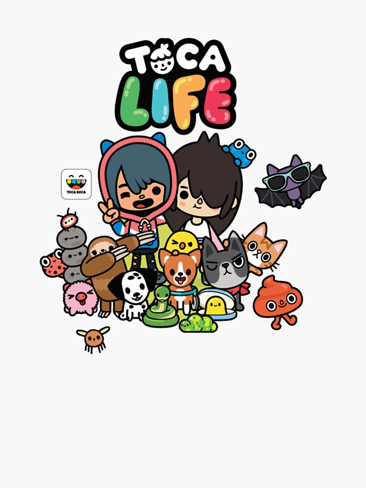 toca boca and gacha life Sticker for Sale by kader011