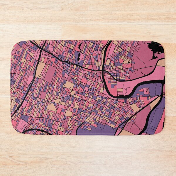 Item preview, Newark Map Pattern in Purple & Pink designed and sold by PatternMaps.