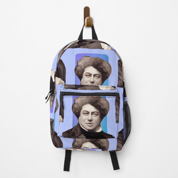 Item preview, French Writer Alexandre Dumas - blue - illustration designed and sold by Litstoy.
