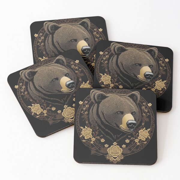 Item preview, The japanese embroidery style bear designed and sold by Ramen-Tees.