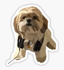 Shitzu Awesome dog geometric Sticker