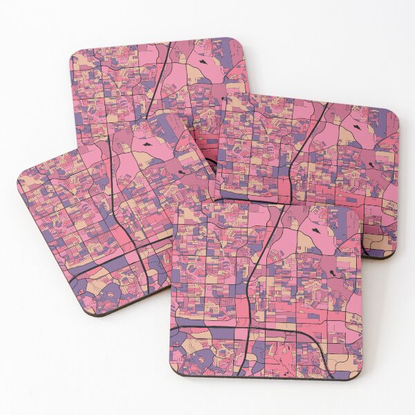 Item preview, Plano Map Pattern in Purple & Pink designed and sold by PatternMaps.
