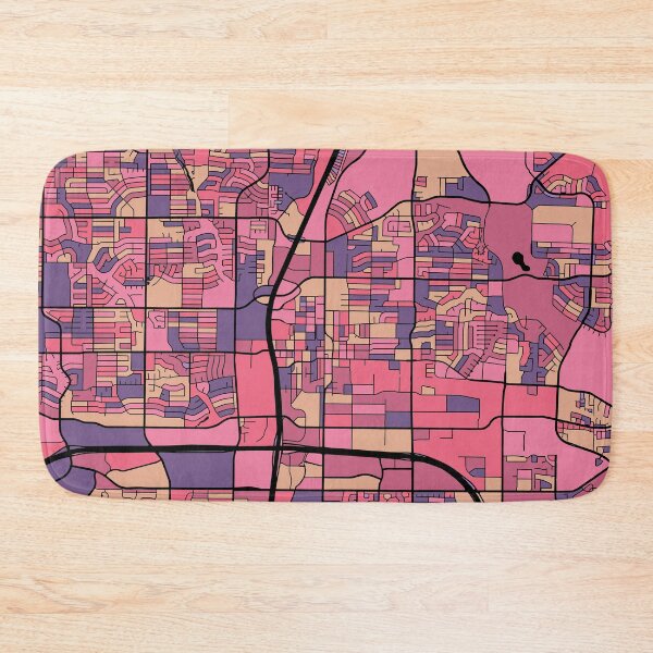 Item preview, Plano Map Pattern in Purple & Pink designed and sold by PatternMaps.
