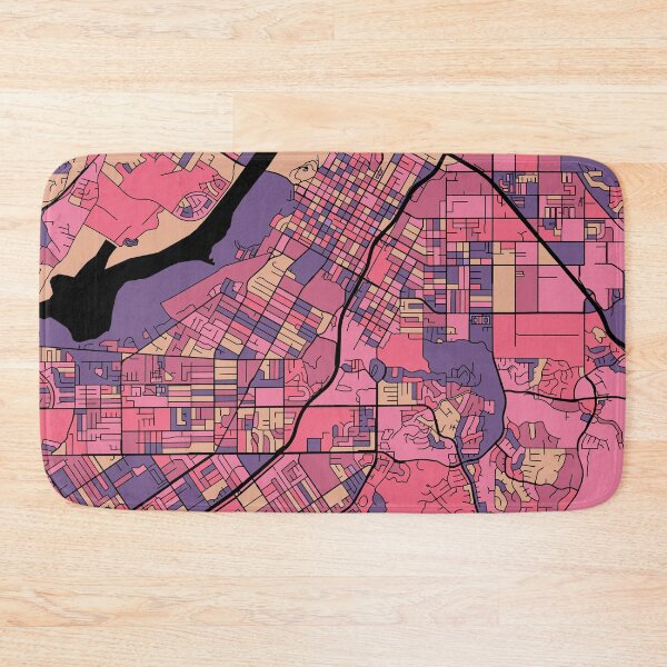Item preview, Riverside Map Pattern in Purple & Pink designed and sold by PatternMaps.