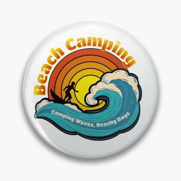 Item preview, Camping Waves - Beachy Days for campers and surfers designed and sold by All Year Round.