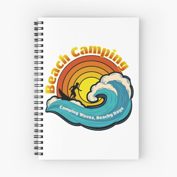 Item preview, Camping Waves - Beachy Days for campers and surfers designed and sold by All Year Round.