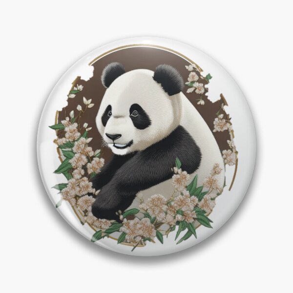 Item preview, The japanese embroidery style Panda designed and sold by Ramen-Tees.