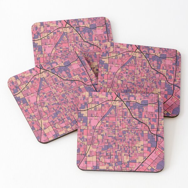 Item preview, Santa Ana Map Pattern in Purple & Pink designed and sold by PatternMaps.