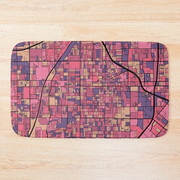 Item preview, Santa Ana Map Pattern in Purple & Pink designed and sold by PatternMaps.
