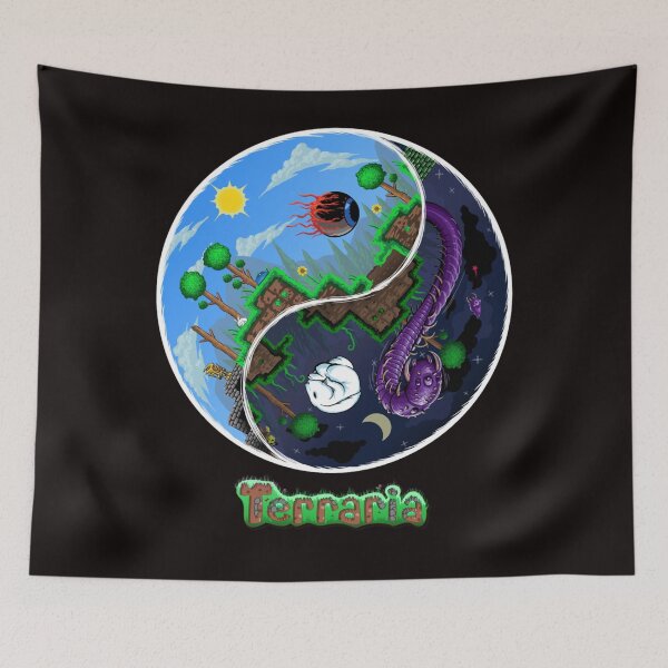 Item preview, Terraria Game Night And Day Horror Design  designed and sold by SCOTFERNA.
