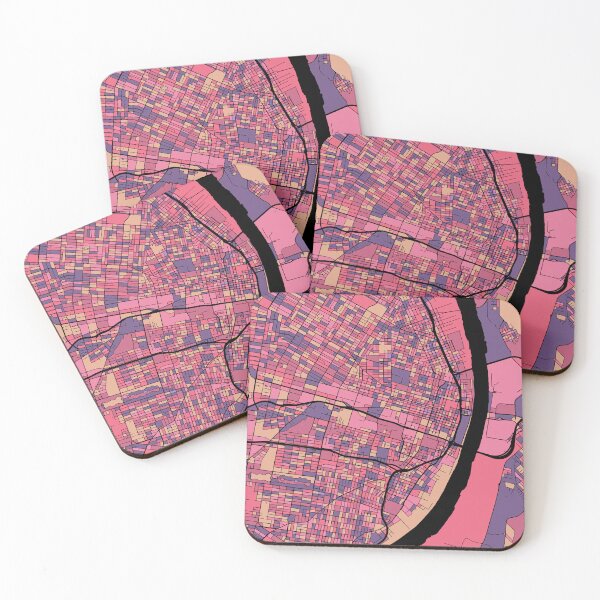 Item preview, St. Louis Map Pattern in Purple & Pink designed and sold by PatternMaps.