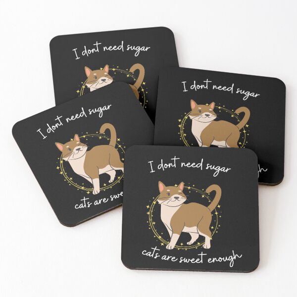 Item preview, cats are sweet enough designed and sold by CuteCatsCoffee.