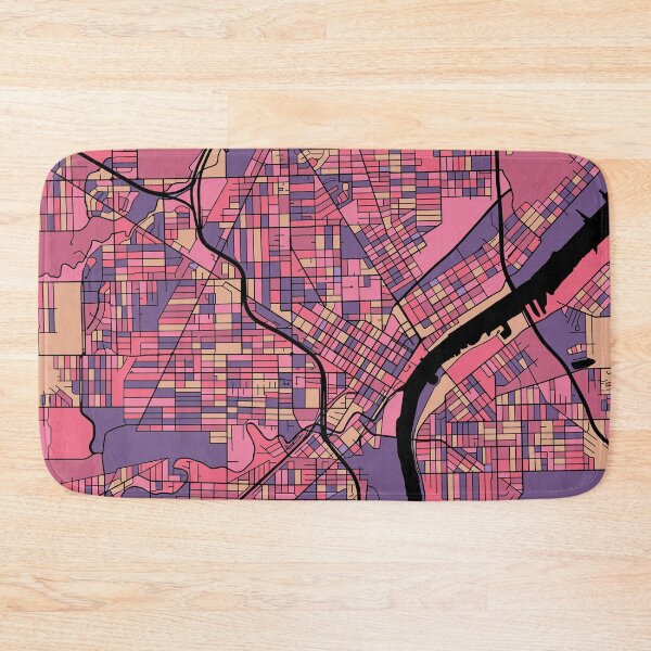 Item preview, Toledo Map Pattern in Purple & Pink designed and sold by PatternMaps.
