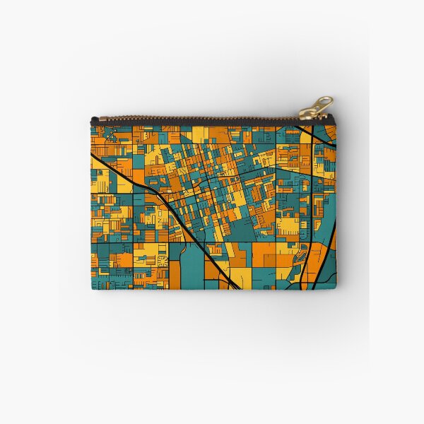 Item preview, Anaheim Map Pattern in Orange & Teal designed and sold by PatternMaps.