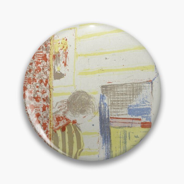 Item preview, Vintage Female Portrait with Floral Pattern Wallpaper in Red and Yellow | P259 designed and sold by Piccolo Fiore Prints.