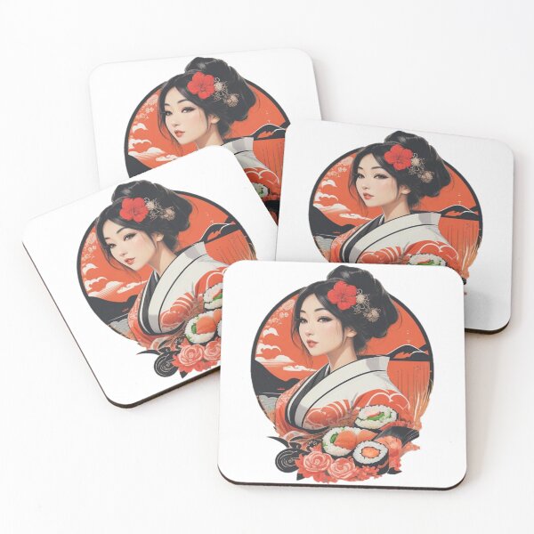 Item preview, The japanese sushi kimono women designed and sold by Ramen-Tees.
