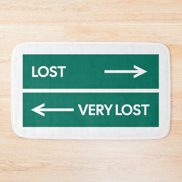 Item preview, Lost and Very Lost Road Sign Humor designed and sold by NewNomads.