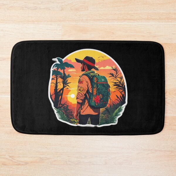 Item preview, Traveler  Wandering the Tropical Jungle at Sunset designed and sold by Ridiculam Toga.