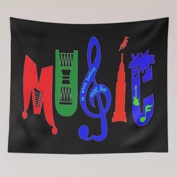 Item preview, MUSIC IS WHAT FEELINGS SOUND LIKE - FUNNY GREAT MUSIC  DEEP LOVE EXPRESSION SLOGAN FOR RELAXING. designed and sold by Ralek.