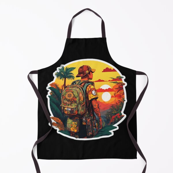 Item preview, Tattooed Traveler Wandering the Tropical Jungle at Sunset designed and sold by Ridiculam Toga.