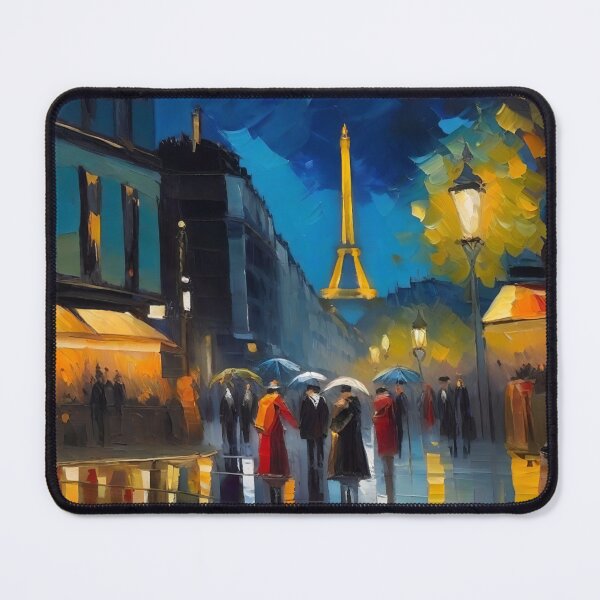 Item preview, Paris at Night Oil Painting Style Artwork designed and sold by ancient-times.