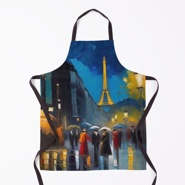 Item preview, Paris at Night Oil Painting Style Artwork designed and sold by ancient-times.