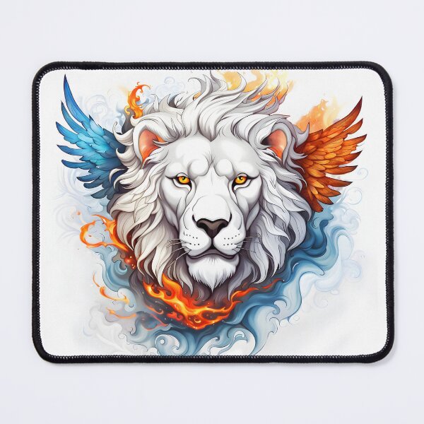 Item preview, Fire and Ice Lion pencil sketch designed and sold by OrlyLaWizard.