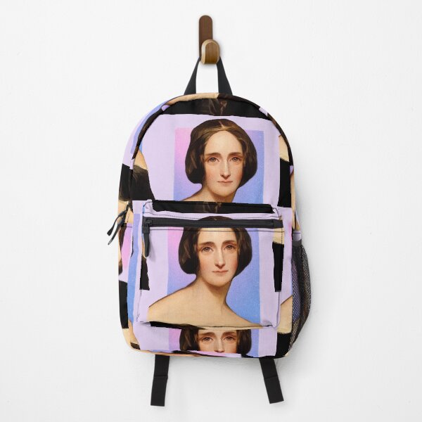 Item preview, English Novelist Mary Shelley - purple pink - illustration designed and sold by Litstoy.