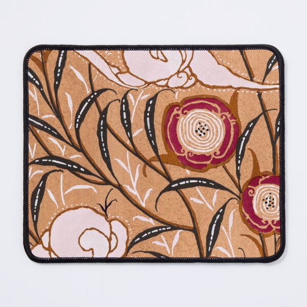 Item preview, Vintage Oriental Art Nouveau Pattern in Peachy Terracotta | P260 designed and sold by Piccolo Fiore Prints.
