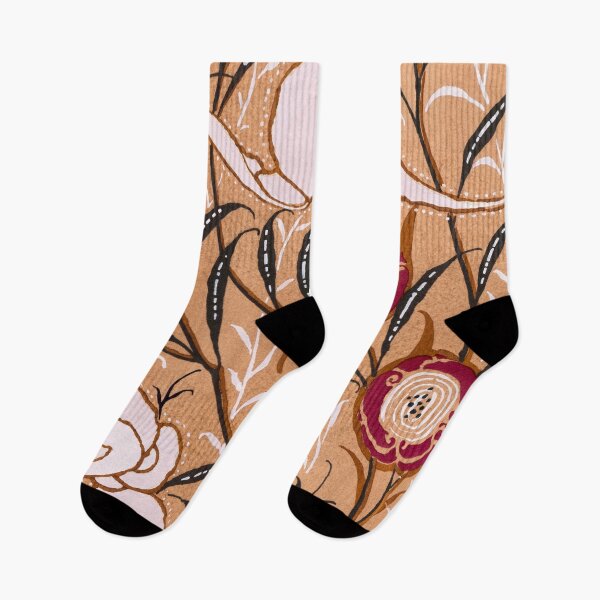 Item preview, Vintage Oriental Art Nouveau Pattern in Peachy Terracotta | P260 designed and sold by Piccolo Fiore Prints.
