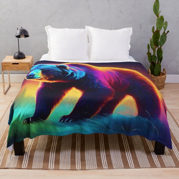 Aperçu de l'œuvre Ours grizzli luminescent créée et vendue par AnnArtshock.