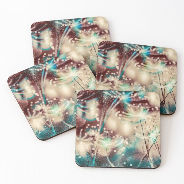 Item preview, Wild flowers, seeds, dandelion clocks, digital stylised print. designed and sold by MouseCatty.