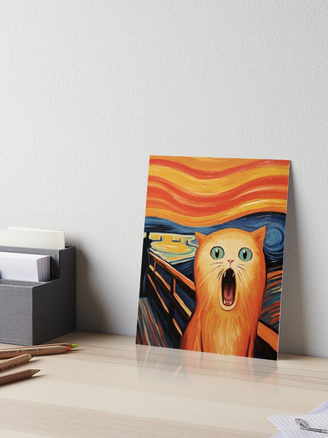 The Scream - Vintage Goat Painting  Art Board Print for Sale by vintage  wall art