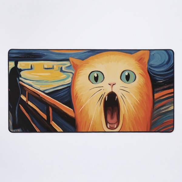 Item preview, The Scream Cat, Edvard Munch designed and sold by Ujourney.