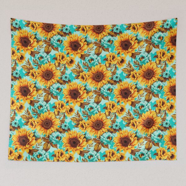 Item preview, Summer Sunflowers, Pretty Yellow Flowers Gardener Retro Fun designed and sold by madtoyman.